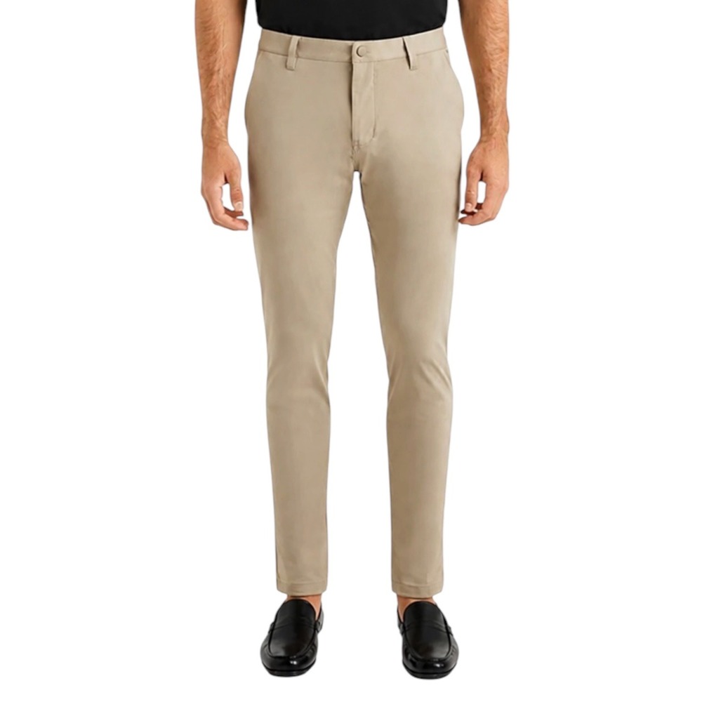 Rhone Commuter Pant Men's 32 Khaki Slim Stretch Chino Work Travel Performance